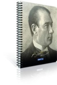 Gıpta A4 80 Yaprak Kareli Telli Karton Kapak 4'lü Atatürk Okul Defteri