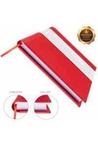 Bidefter A5 104 Yaprak Çizgisiz Dikişli Sert Kapak 1 Adet Okul Defteri Kırmızı