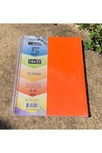 Çınar Defter A4 125 Yaprak Kareli-Çizgili Telli Yumuşak Kapak 1 Adet Okul Defteri Turuncu