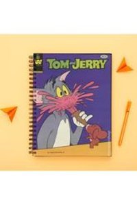 Lucidum A5 100 Yaprak Çizgisiz Telli Karton Kapak 1 Adet Tom and Jerry Okul Defteri