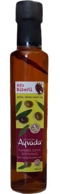 Ayvada Acı Biberli Organik Polifenolsüz Soğuk Sıkım Cam Sızma Zeytinyağı 250 ml