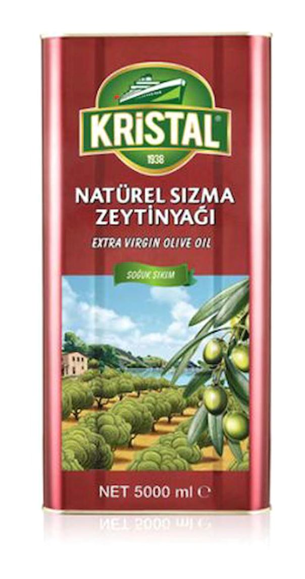 Kristal Sızma Zeytinağı Polifenollü Soğuk Sıkım Teneke Sızma Zeytinyağı 4x5 lt