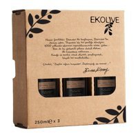 Ekolive Üçlü Paket Organik Polifenollü Soğuk Sıkım Erken Hasat Cam Sızma Zeytinyağı 3x250 ml