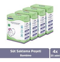 Bambino 4x25'li Süt Saklama Poşet