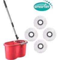 Smarter Otomatik Mikrofiber Mop Seti Kırmızı