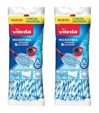 Vileda Süper Mocio Mikrofiber Pamuk Dokulu 2 Adet Paspas Mavi