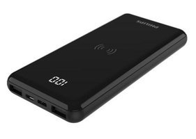 Philips Dlp9520C/00 10000 mAh Hızlı Şarj Dijital Göstergeli Micro USB Çoklu Bağlantı Kablosuz Powerbank Siyah