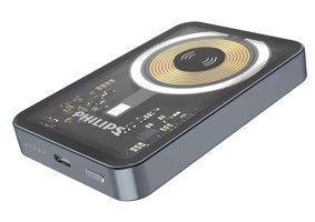 Philips DLP9779TB/00 10000 mAh Hızlı Şarj Mıknatıslı Dijital Göstergeli USB Type C Kablosuz Powerbank Siyah