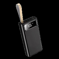 Robor R730+ 30000 mAh Hızlı Şarj Mıknatıslı Dijital Göstergeli Micro USB Çoklu Bağlantı Kablolu Powerbank Siyah