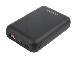 Omars Mini 10000 mAh Dijital Göstergeli Micro USB & Type C Çoklu Bağlantı Kablosuz Powerbank Siyah
