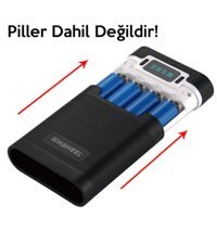 Ally Mobile Haweel 3000 mAh Dijital Göstergeli USB Type C Çoklu Bağlantı Kablolu Powerbank Siyah