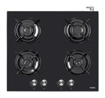 Vestel SO-6114 S Doğalgazlı Cam 4 Gözlü Siyah Set Üstü Ocak