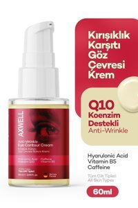 Axwell Q10 Koenzim Destekli Anti-Wrinkle Tüm Ciltler İçin Göz Çevresi Krem Pompalı 60 ml