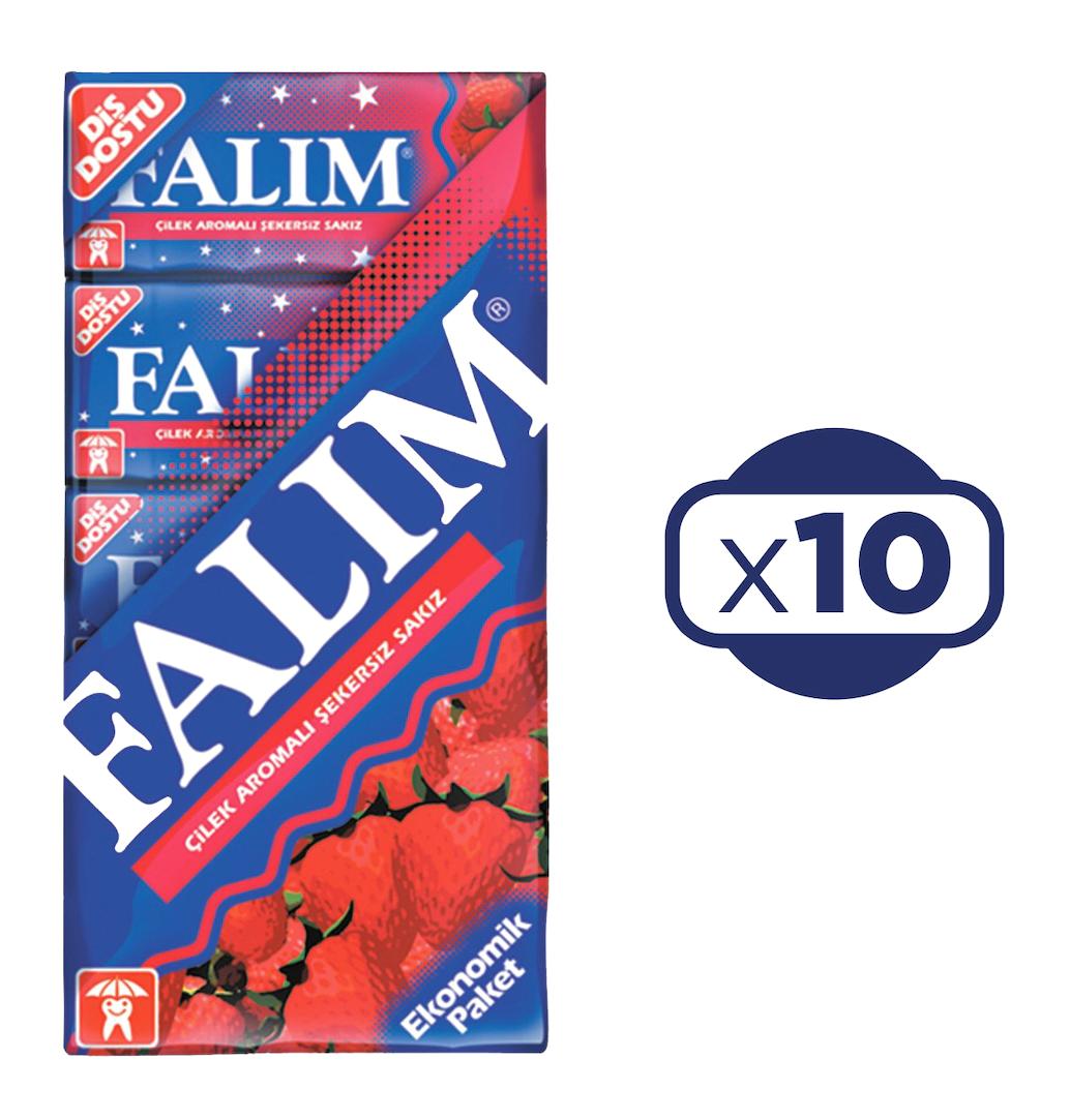 Falım Çilekli Sakız 5'li 10 Adet