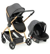 Quard Promax Çift Yönlü Katlanır 360 Derece Dönebilen Tam Yatar Kabin Tipi Travel Sistem Bebek Arabası Antrasit