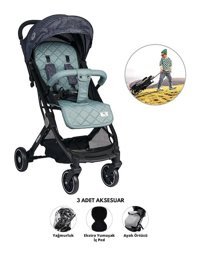 Lorelli Fiorano Katlanabilir Tek Elle Kapanan 360 Derece Dönen Tam Yatar Kabin Tipi Puset Bebek Arabası Siyah