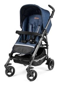 Peg Perego Si Katlanabilir Tek Elle Kapanan 360 Derece Dönen Tam Yatar Puset Bebek Arabası Mavi