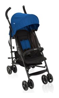 Graco Travelite Katlanabilir Tek Elle Kapanan Tam Yatar Baston Bebek Arabası Mavi