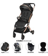 Lorelli Myla Katlanabilir Tek Elle Kapanan 360 Derece Dönen Tam Yatar Kabin Tipi Puset Bebek Arabası Gri
