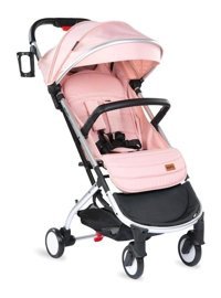 Kraft Smart Çift Yönlü Katlanabilir Tek Elle Kapanan 360 Derece Dönen Kabin Tipi Puset Bebek Arabası Pembe