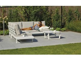 Passion Rifolia Metal 6'lı Bahçe Koltuğu Beyaz