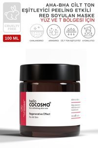 Hello Cocosmo Cilt Ton Eşitleyici Nemlendirici Soyulabilir Krem Yüz Maskesi
