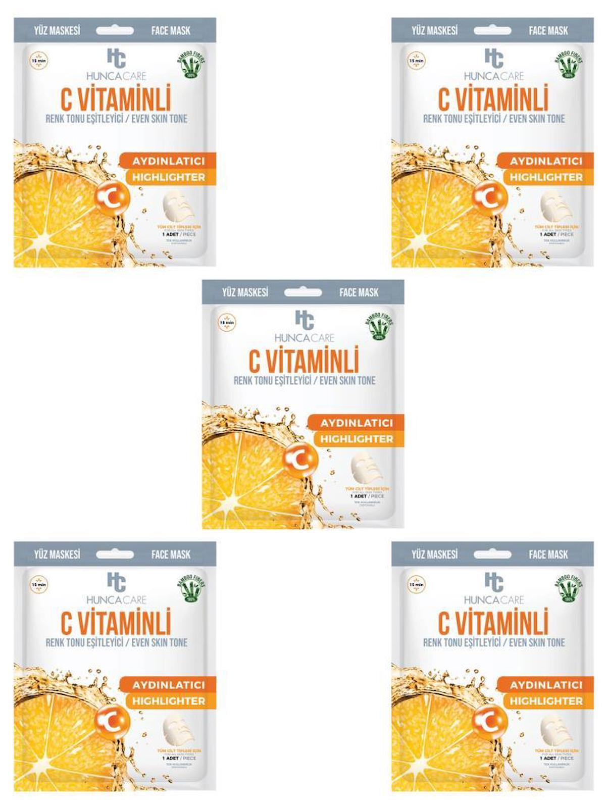 Hunca Care C Vitaminli Nemlendirici Krem Yüz Maskesi