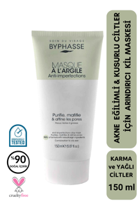 Byphasse Masque A'Largie Akneye Eğilimli Ciltler İçin Killi Nemlendirici Krem Yüz Maskesi