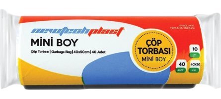 Newtechplast Kokulu Şeffaf Mini Boy 40x50 cm Çöp Poşeti 50x40 Adet