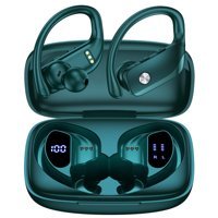 Bmanl Android-iOS Uyumlu Su Geçirmez 3 Mikrofonlu 5.0 Işıklı Silikonsuz Gürültü Önleyici Kablosuz Kulak İçi Bluetooth Kulaklık Yeşil