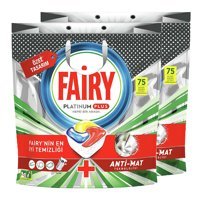 Fairy Platinum Plus Limon Tablet Bulaşık Makinesi Deterjanı 2x75 Adet