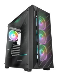 Rampage Prime ARGB Mesh 4 Fanlı Siyah Dikey Mid Tower Oyuncu Bilgisayar Kasası