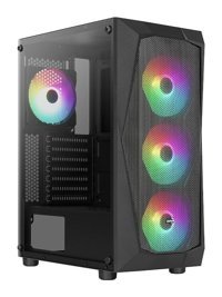 Aerocool Falcon V2 AE-FLC-500 ARGB 4 Fanlı Siyah Dikey Mid Tower Standart Bilgisayar Kasası