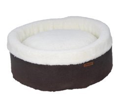 Chester Special Yıkanabilir Tek Fonksiyonlu 50 cm Simit Kedi Yatağı Füme