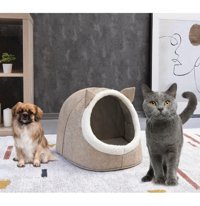 Buti 103792 Yıkanabilir Tek Fonksiyonlu 34x40 cm Üstü Kapalı Kedi Yatağı Kahverengi