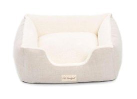 Pet Comfort echo Yıkanabilir Tek Fonksiyonlu 60x50 cm Simit Kedi Yatağı Ekru