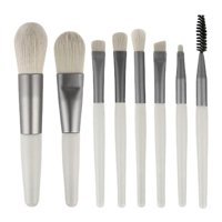 Hallow Beyaz 8'li Allık Eyeliner Far Makyaj Fırçası Seti