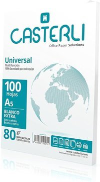 Casterli 81017 A5 80 gr 100 Yaprak Çizgisiz 1 Top Beyaz Çok Amaçlı Kağıt