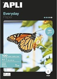 Apli 11817 A4 160 gr 100 Yaprak Parlak 1 Top Beyaz Fotoğraf Kağıdı