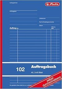 Herlitz A5 80 gr 80 Yaprak Çizgili 2 Top Siyah Sipariş Defteri