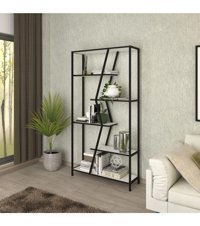 Homedora Kar Çok Gözlü 5 Raflı Metal 94x180x27 cm Beyaz