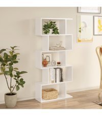 Unisoft Dikey 5 Bölmeli 5 Raflı Suntalam 71x156x24 cm Beyaz