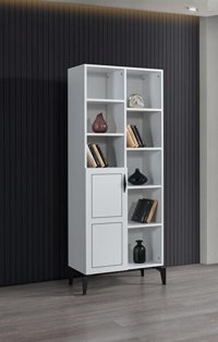 Sivas Gözde Mobilya Çok Gözlü 5 Raflı Suntalam 70x37x180 cm Beyaz