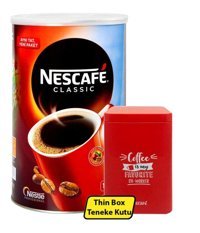 Nescafe Classic Teneke Granül Kahve 1 kg + Metal Saklama Kutusu