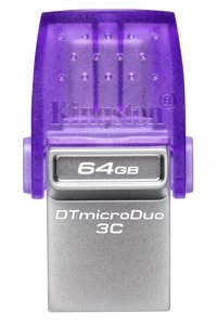 Kingston DTDUO3CG3 USB 3.2 Gen 1 Type A-Type C 64 GB Flash Bellek Mor