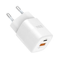 Wiwu RY-U33 GaN Tech USB Kablolu 33 W Çoklu Şarj Hızlı Şarj Aleti Beyaz