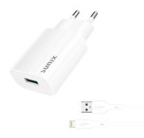 Sunix S-27 Lightning Usb Type - A Kablolu 2.6 Amper Hızlı Şarj Aleti Beyaz