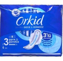 Orkid Ultra Gece & Gündüz Ultra İnce 6'lı Hijyenik Ped