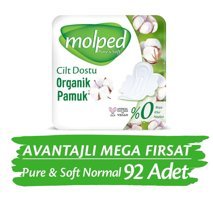 Molped Pure&Soft Organik Antialerjik İnce 46'lı Hijyenik Ped 2 Adet