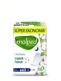 Molped Pure&Soft Organik Antialerjik Ultra İnce 16'lı Hijyenik Ped